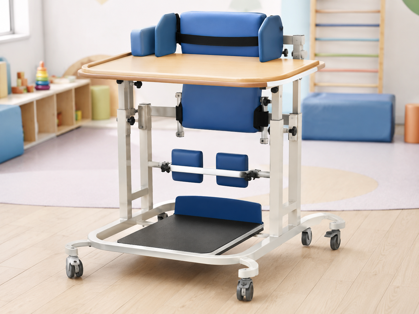 Therapy standing table for supported standing activities